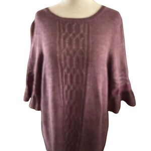 Boho‎ Cottagecore Women's Knit Sweater Mauve Purple